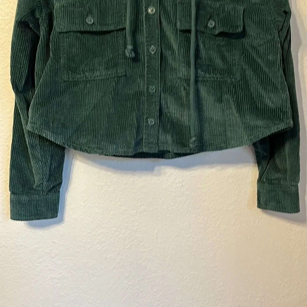 American Eagle Corduroy Crop Hoodie Small